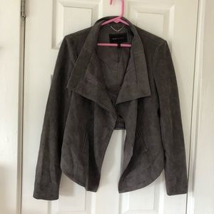BCBGMAXAZRIA Grey Suede Jacket